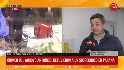 Un detenido por el crimen del hombre hallado muerto en el arroyo Anto&ntilde;ico en Paran&aacute;